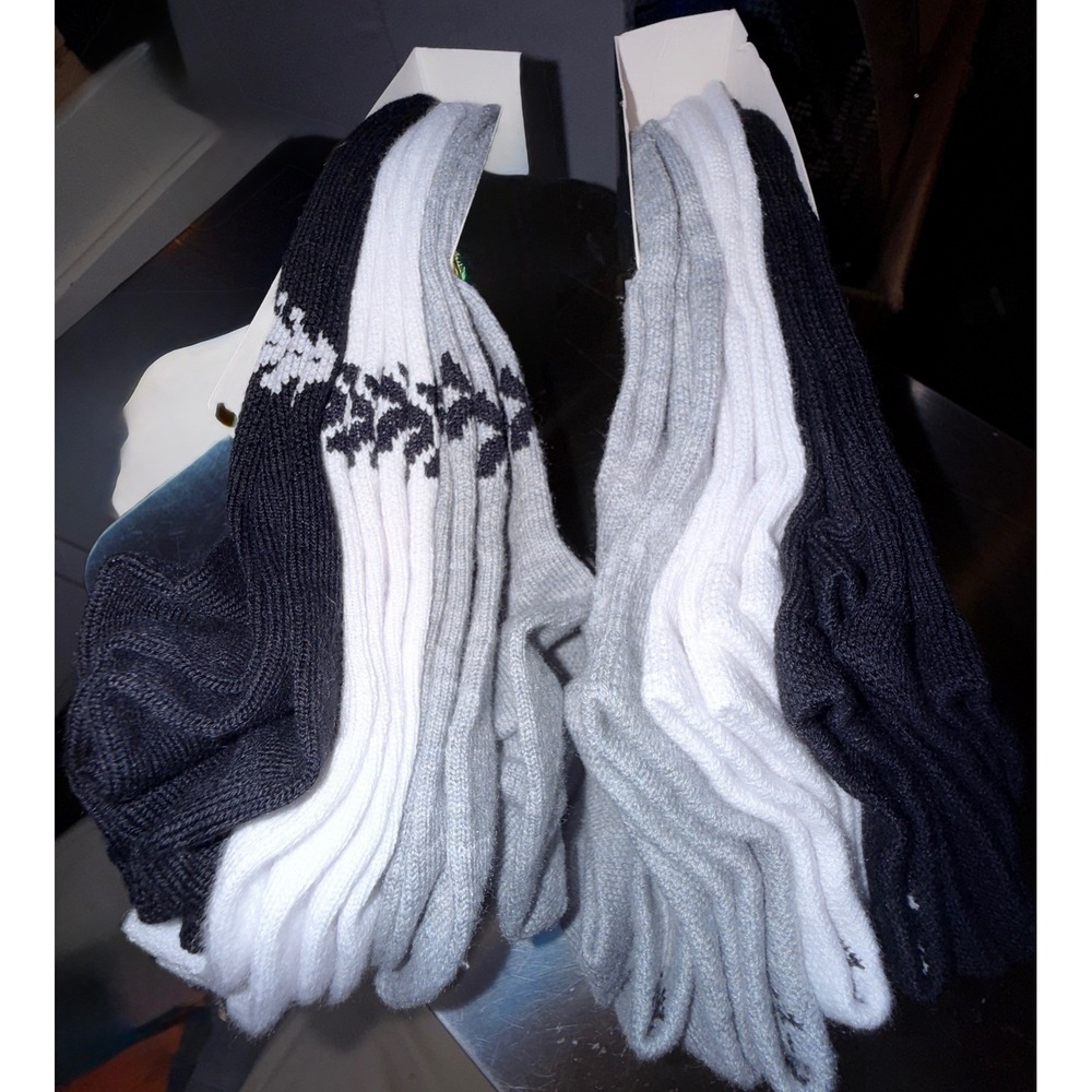 All in Motion No-Show Socks Women 4-10 NEW 12 Pairs Grey White Black Athletic